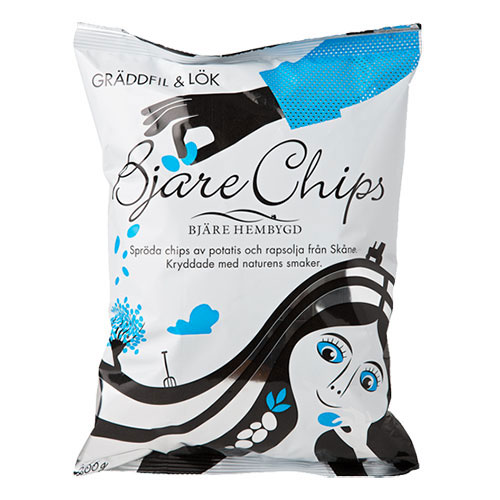 Bjäre Chips Gräddfil & Lök 200g