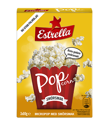 Estrella Micropopcorn Smör 3-pack