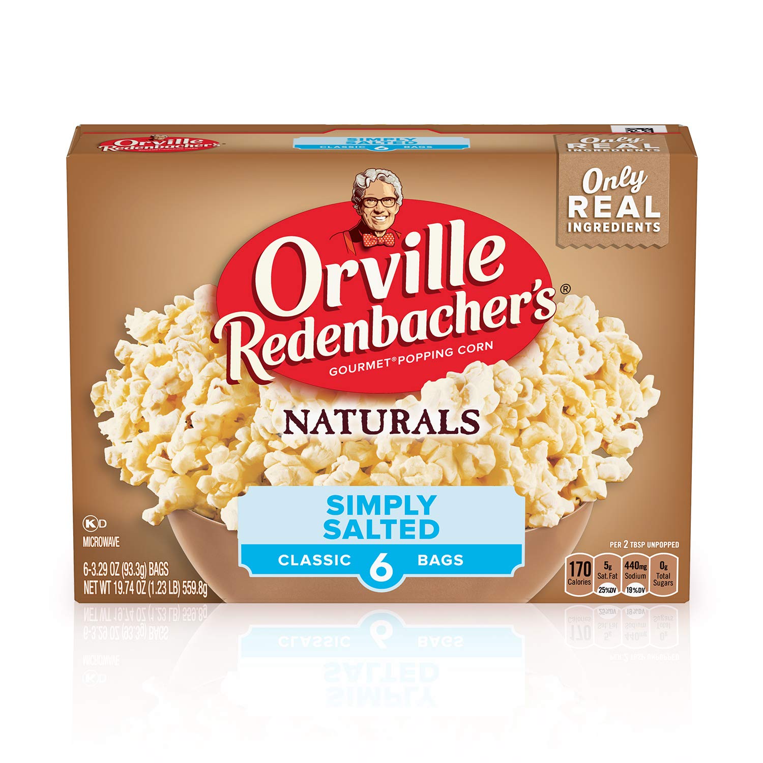 Orville Redenbachers Naturals Popcorn Simply Salted 6-Pack