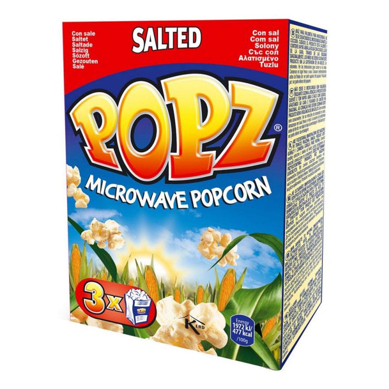 Popz Micropopcorn 3-pack Salt 270g